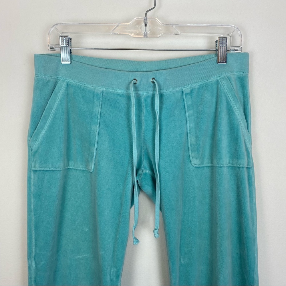 Juicy Couture Vintage Y2K Velour Bootcut Flare Sweatpants Blue Size Medium - Picture 3 of 7
